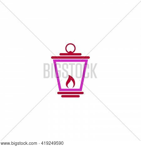 Simple Lantern Icon Logo Design Vector Template Illustration