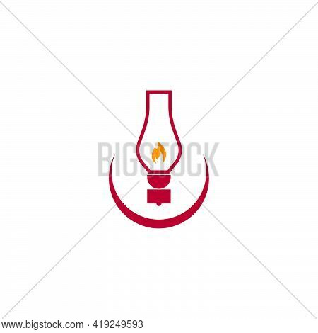 Simple Lantern Icon Logo Design Vector Template Illustration