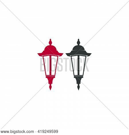 Simple Lantern Icon Logo Design Vector Template Illustration