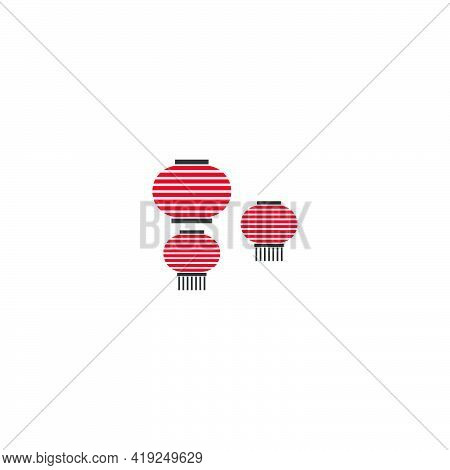 Simple Lantern Icon Logo Design Vector Template Illustration