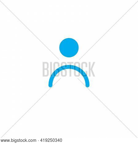 User Icon. Human Vector. Person Silhouette. Avatar Icon. Web User Symbol. Man Sign. Stock Vector Ill