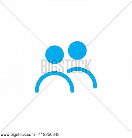 Two User Icon. Human Vector. Person Silhouette. Avatar Icon. Web User Symbol. Man Sign. Stock Vector