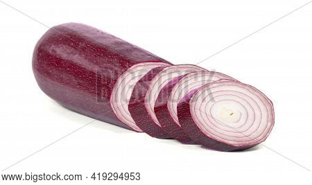 Sliced Zucchini Onion In A Zucchini - Weird Vegetables