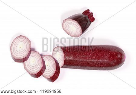 Sliced Zucchini Onion In A Zucchini - Weird Vegetables