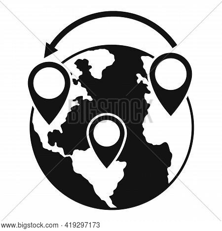Global Illegal Immigrants Icon. Simple Illustration Of Global Illegal Immigrants Vector Icon For Web