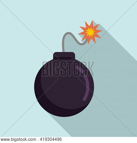 Teen Problems Bomb Icon. Flat Illustration Of Teen Problems Bomb Vector Icon For Web Design
