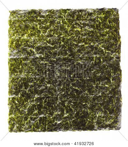 Nori, cibo giapponese, fogli secchi di alghe laver, ingrediente di sushi