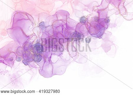 Abstract Fluid Art Painting Background Alcohol Ink Technique