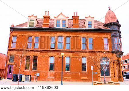April 26, 2021 In Cheyenne, Wy:  Historical Victorian Mansion Renovated To A Restaurant Taken At The