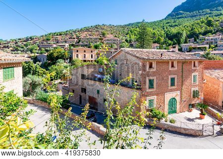Deia Village Cityscape On Mallorca Island, Spain