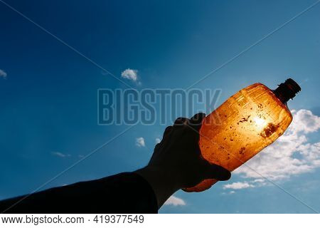 Concept Of Stop Plastic Pollution, Global Warming, Recycling Plastic