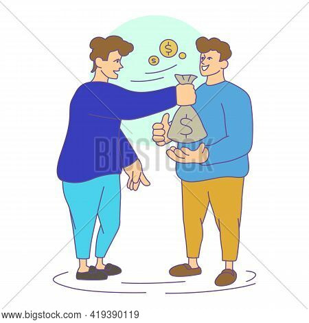 Help Compensation Icon. Cartoon And Flat Of Help Compensation Vector Icon For Web Design Isolated On