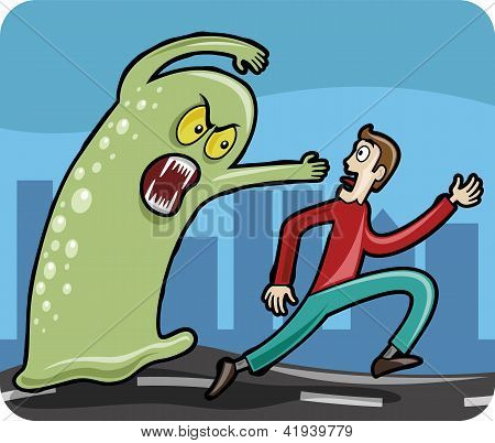 Muž honil Monster