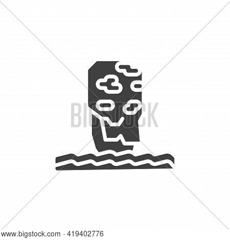 Phang Nga Bay Vector Icon. Filled Flat Sign For Mobile Concept And Web Design. Thailand Mountain Gly