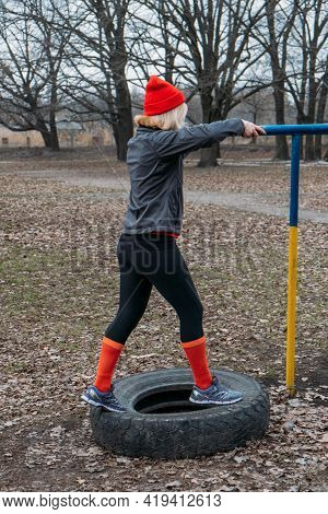 Outdoor Pull-up Bar And Parallel Bars Workout. Socially Distant Bootcamps. Group Fitness Workout Cla