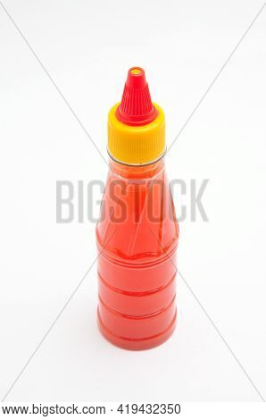 Chili Bottle On White Background