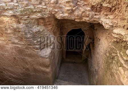 The Entrance To The Economic Cave - Columbarium - A Dovecote Near The Excavations Of The Ancient Mar