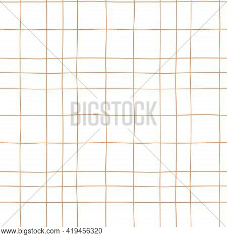 Checkered Print. Abstract Geometric Background With Grid Lines Of Different Widths. Straight Paralle
