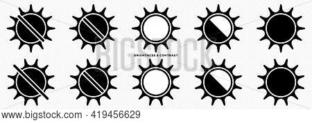 An Icon Pack For Adjusting Brightness Or Contrast For Applications, Websites, And Electronic Product