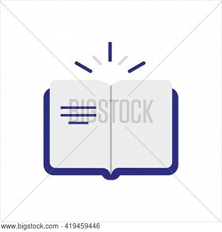Opened Book On White Background.book Icon.vector Icon.