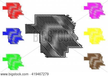 Greer County, Oklahoma State (u.s. County, United States Of America, Usa, U.s., Us) Map Vector Illus