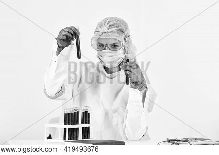 Coronavirus Vaccine. Detection Of Virus. Doctor Work At Lab. Molecular Methods Leverage Polymerase C
