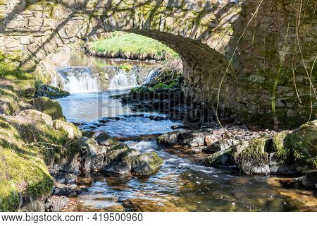 Robbers Bridge In Exmoor National Park