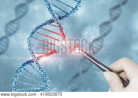 Concept Of Treatment And Adjustment Of Dna Molecule.
