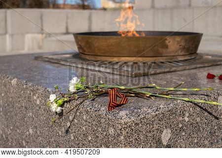 Enternal Flame In Russia. Symbols Of Memory And Respect Of The Victory Of Soviet Soldiers In The Sec
