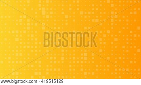 Abstract Geometric Background Of Sircles. Yellow Pixel Background With Empty Space. Vector Illustrat