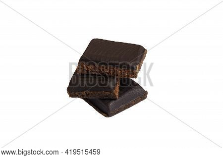 Tile Of Hematogen Isolated On White Background Close Up