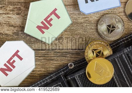 A Concept Image For Investing In Non Fungible Tokens (nfts) Through Ethereum Blockchain. These Are R