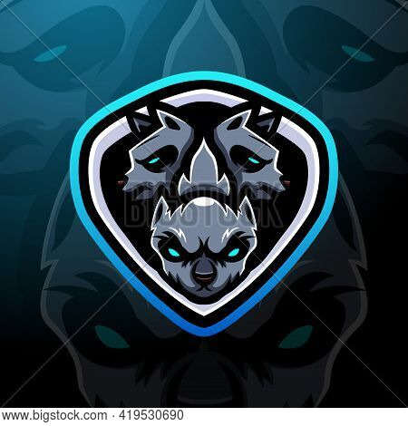 Vector Illustration Of Cerberus Mascot Esport Logo Design