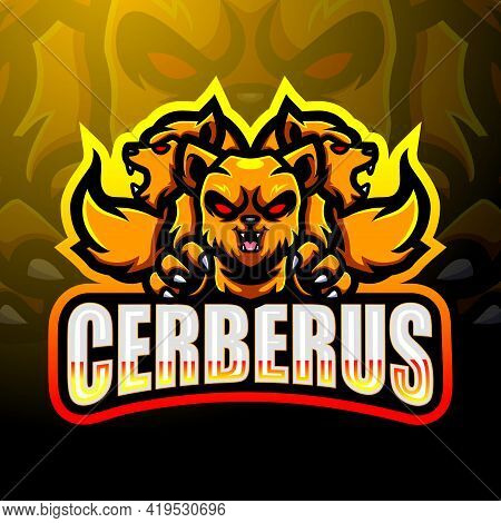 Vector Illustration Of Cerberus Mascot Esport Logo Design