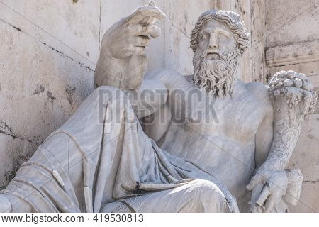 Beautiful View Of Rome In Italy. Ancient Historical Ruins, Famous Monuments, Alley's And Streets.