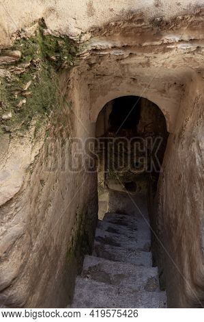 The Entrance To The Economic Cave - Columbarium - A Dovecote Near The Excavations Of The Ancient Mar