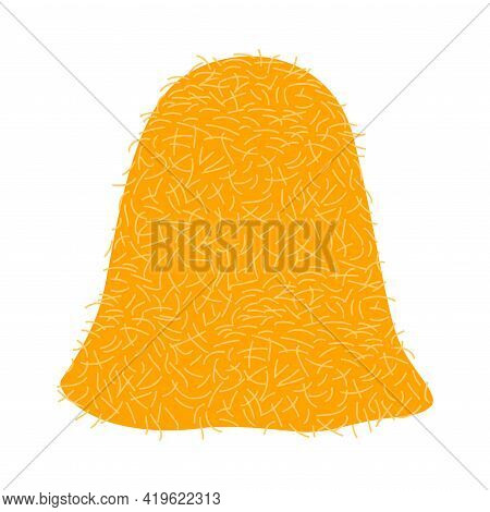 Dry Hay Stack As Crop Harvesting Vector Illustration