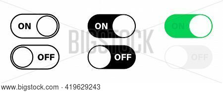 Switch Toggle Set. Toggle Switch Buttons. Power Button Set. On And Off Swithers Set. Mobile Interfac