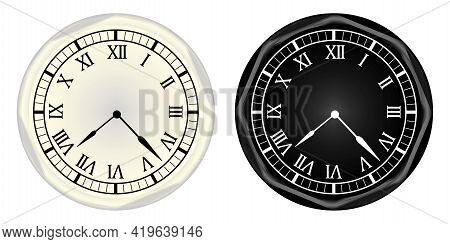 Clock Icon Vector. Watch, Time Icon. Stock Image. Vector Illustration. Eps 10.