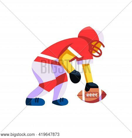 Isolated Amercian Football Player. Sport Icon - Vector