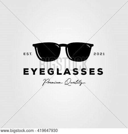 Optic Glasses Shop Isolated Logo Template Vector Illustration Design. Simple Eyeglasses, Optical Gal