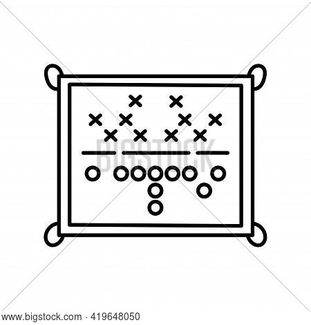 Isolated Ameican Football Play Chart Vector Illustration
