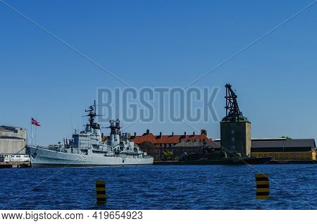 Copenhagen, Denmark -30 April 2011:  Historic War Ship Hdms Peder Skram (frigate) Of The Royal Danis
