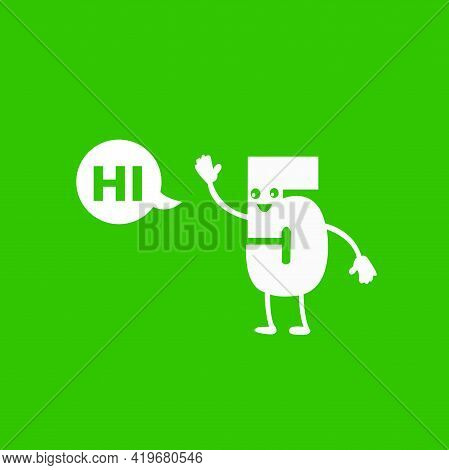 Hi Five Illustration Hi Signs Hand Vector