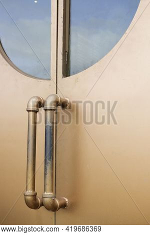 Modern And Industrial Style Loft Room, Stock Photo