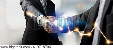 Handshake Of Customer And Investor Or Hand Of Successful Business People Shake Hand After Success In