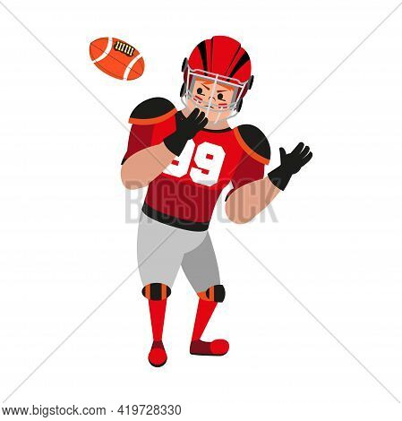 Isolated Amercian Football Player. Sport Icon - Vector