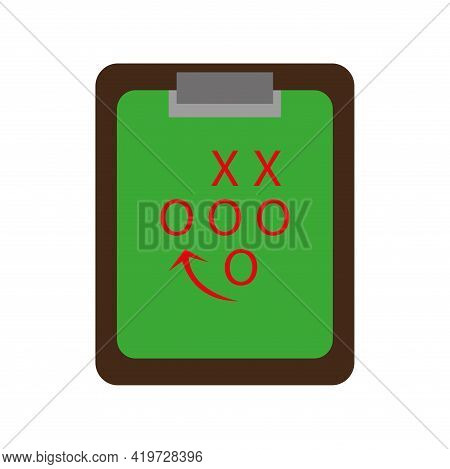 Isolated Ameican Football Play Chart Vector Illustration