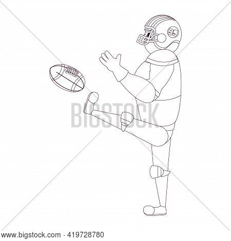 Isolated Amercian Football Player. Sport Icon - Vector