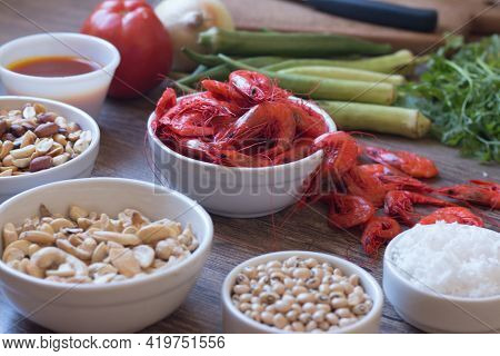 Caruru Brazilian Food Ingredients Typical Food From Bahia.
